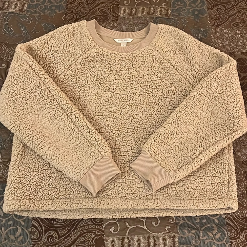 Banana Republic sherpa sweater sz Medium